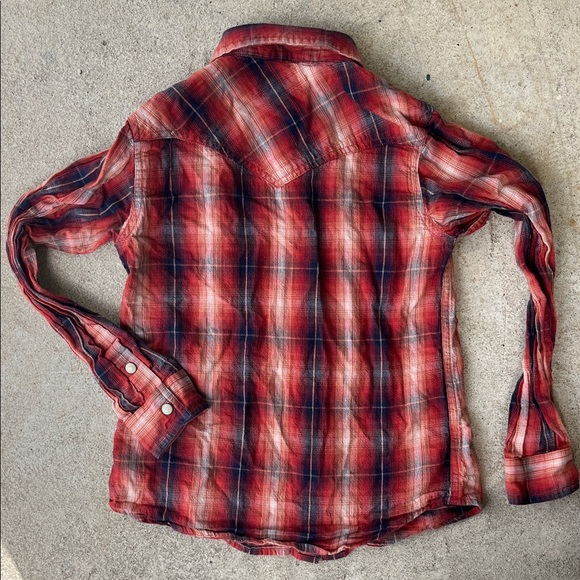 Ariat Youth Red and Blue Plaid Shirt - Picture 11 of 16